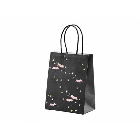 Sac cadeau chauves-souris noir 14x18x8cm 