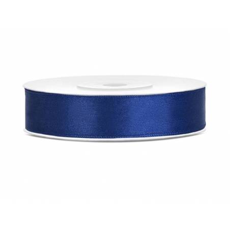 Ruban Satin bleu marine 12mm / 25m 