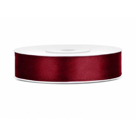 Ruban Satin rouge profond 12mm / 25m 