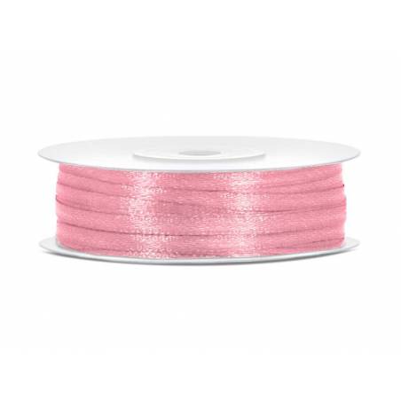 Ruban Satin rose pâle 3mm / 50m 