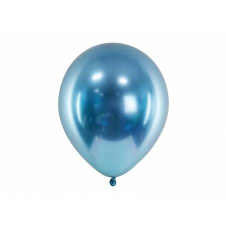 Ballons brillants 30cm bleu 