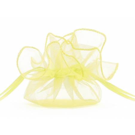 Pochettes en organza jaune clair 26cm 