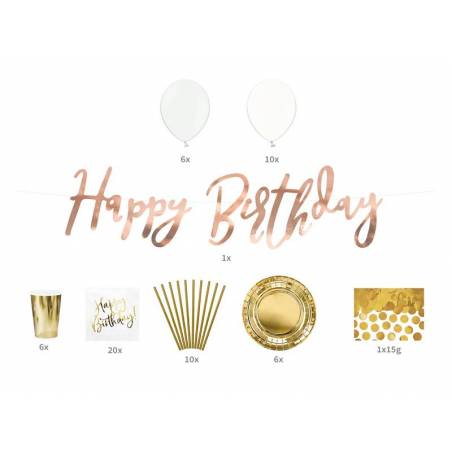 Ballon Etoile - Happy Birthday - Or – La Boite à Dragées