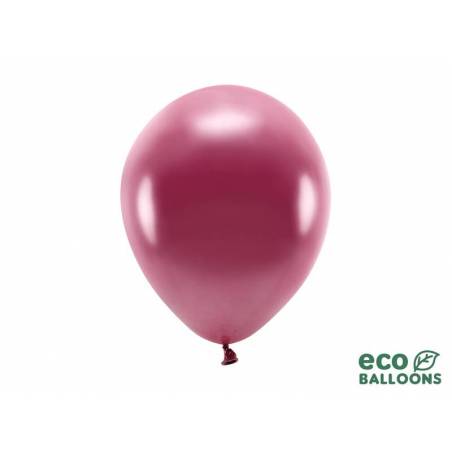 Ballons Eco 26cm métallique rouge foncé 