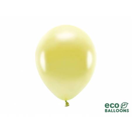 Ballons Eco 26cm métalliques jaune clair 