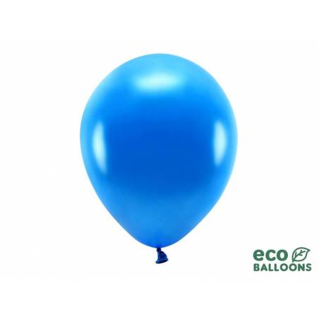 Ballons Eco 30cm bleu marine métallisé 