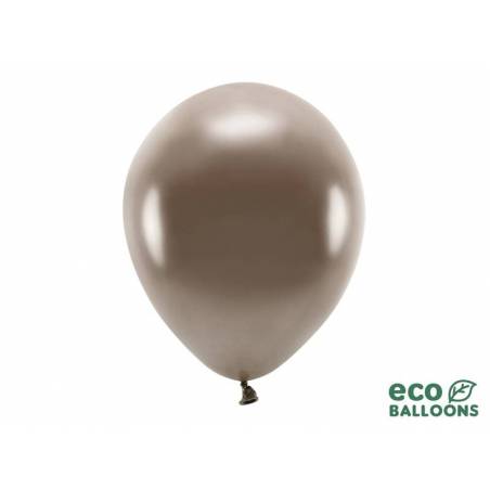 Ballons Eco 30cm marron métallique 