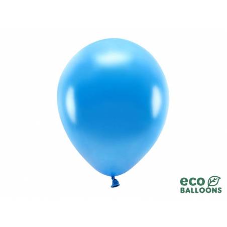 Ballons Eco 30cm métalliques bleus 