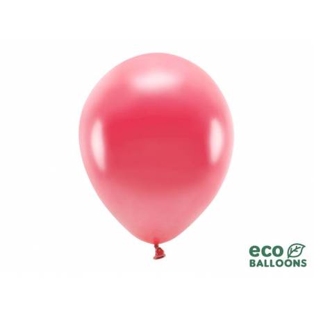 Ballons Eco 30cm rouge clair métallisé 