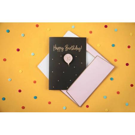 Card with enamel pin 30, 10.5x14.8cm 