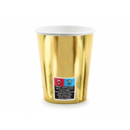 Gobelets en papier 30th Birthday gold 220ml 