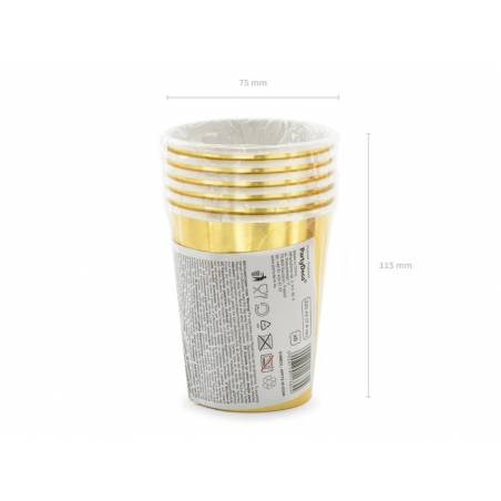 Gobelets en papier 30th Birthday gold 220ml 