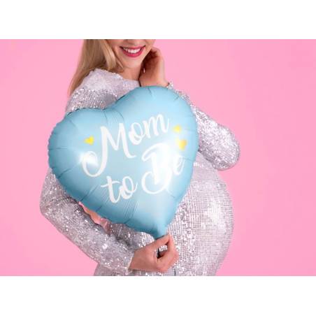 Ballon en feuille Mom to Be, 35cm, bleu 