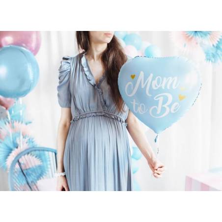 Ballon en feuille Mom to Be, 35cm, bleu 