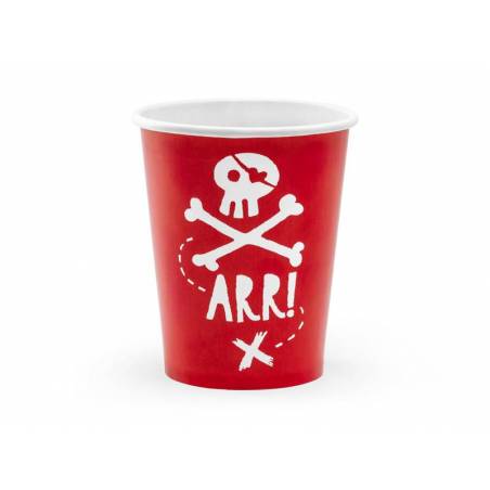 Gobelets Pirates Party rouge 220ml 