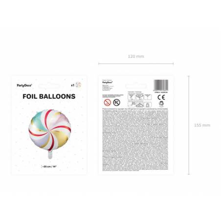 Ballon en feuille Candy, 35cm, mélange 