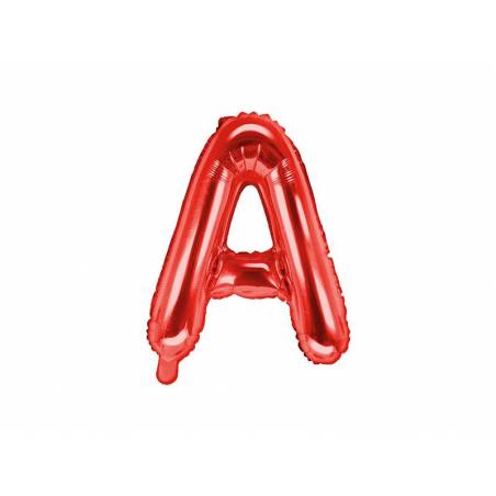 Ballon en aluminium Lettre ''A'', 35cm, rouge 