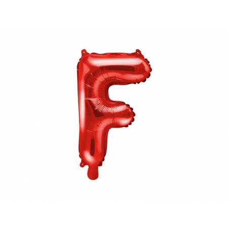 Ballon en aluminium Lettre ''F'', 35cm, rouge 