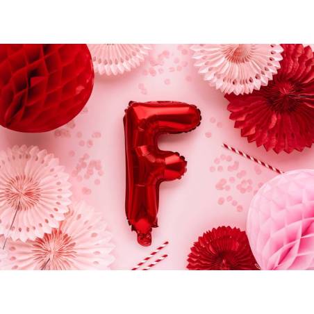 Ballon en aluminium Lettre ''F'', 35cm, rouge 