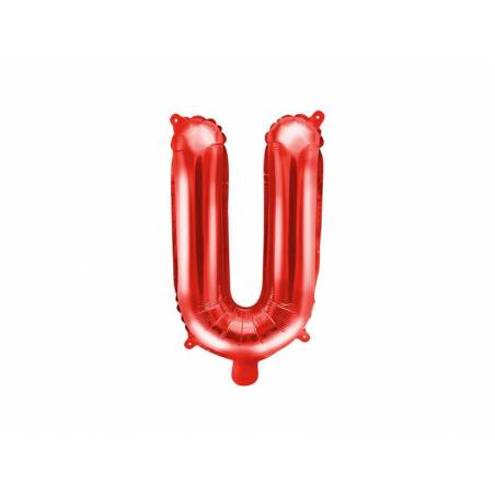 Ballon en aluminium Lettre ''U'', 35cm, rouge 