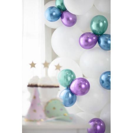 Ballons brillants 12 cm bleu 