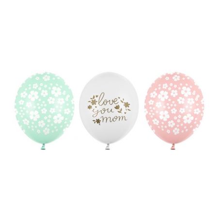 Ballons 30 cm Love you mom mix 