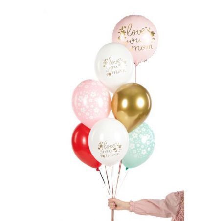 Ballons 30 cm Love you mom mix 