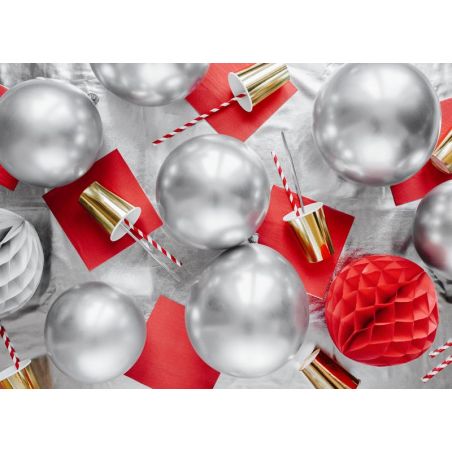 Ballons brillants 30cm argent 