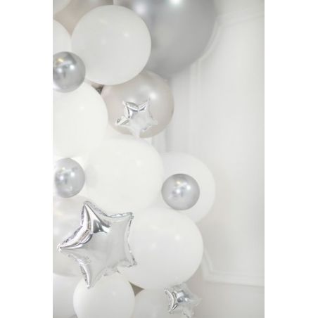 Ballons brillants 12 cm argent 