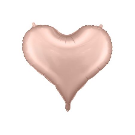 Ballon en feuille Coeur, 75x64.5 cm, or rose 