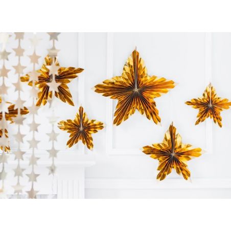 Rideau de fête - Stars, argent, 100x245cm 