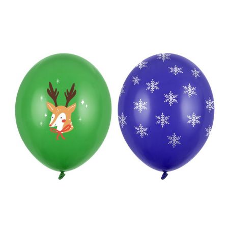 Ballons 30 cm Merry Christmas mix 