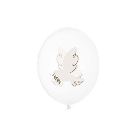 Ballons 30 cm Colombe Cristal Clair 