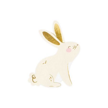 Serviettes de table Bunny mix 14x15 cm 