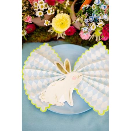 Serviettes de table Bunny mix 14x15 cm 