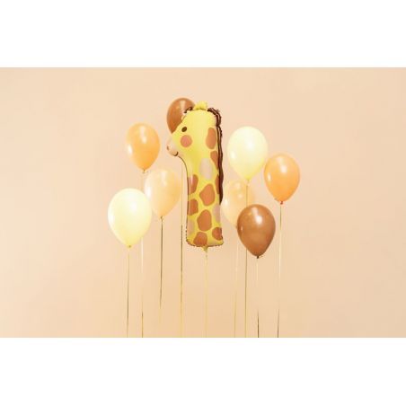 Ballon de baudruche Numéro 1 - Girafe, 42x90 cm, mélange 