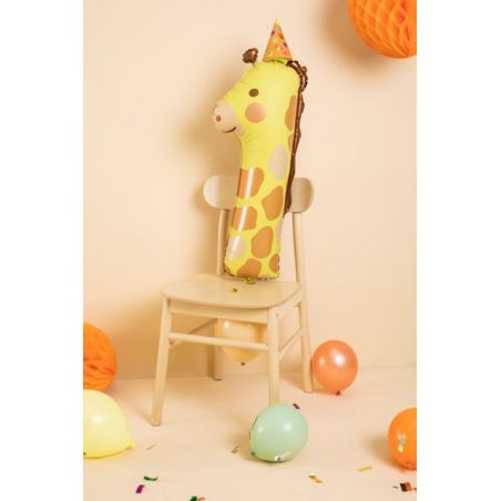 Ballon de baudruche Numéro 1 - Girafe, 42x90 cm, mélange 