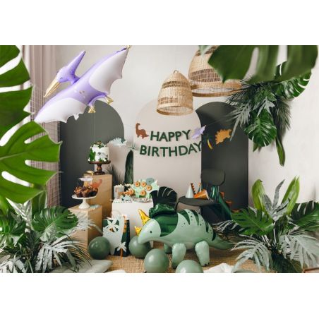 Bannière Happy Birthday Dino, 3 m, mix 