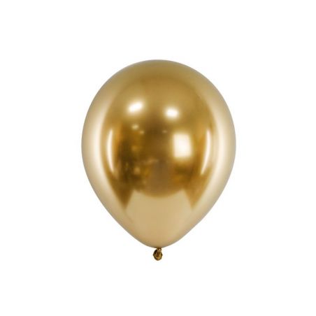 Ballons de baudruche brillants 30 cm or 