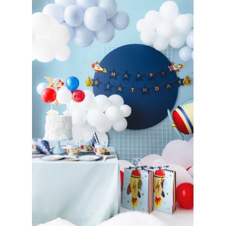 Ballon cake topper Plane, mix, 29 cm 