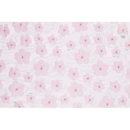 Chemin de table Fleurs, rose clair, 26 x 500 cm 