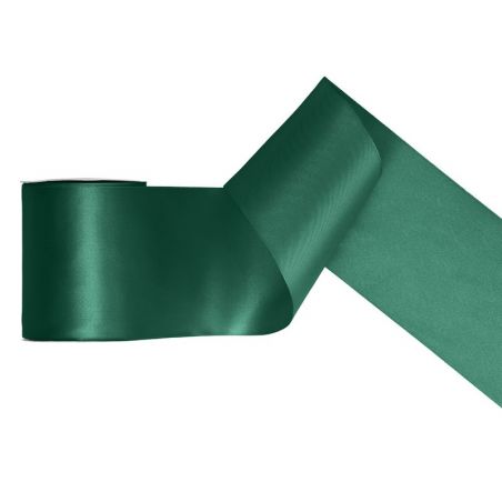 Ruban de satin, vert bouteille, 100mm/25m 