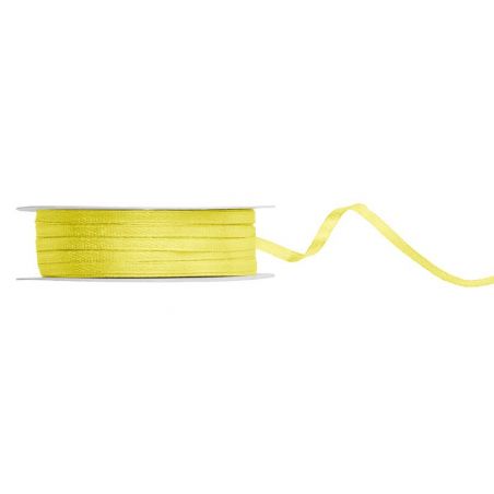 Ruban de satin, jaune, 3mm/50m 