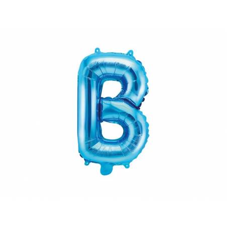 Ballon en aluminium lettre B 35cm bleu 