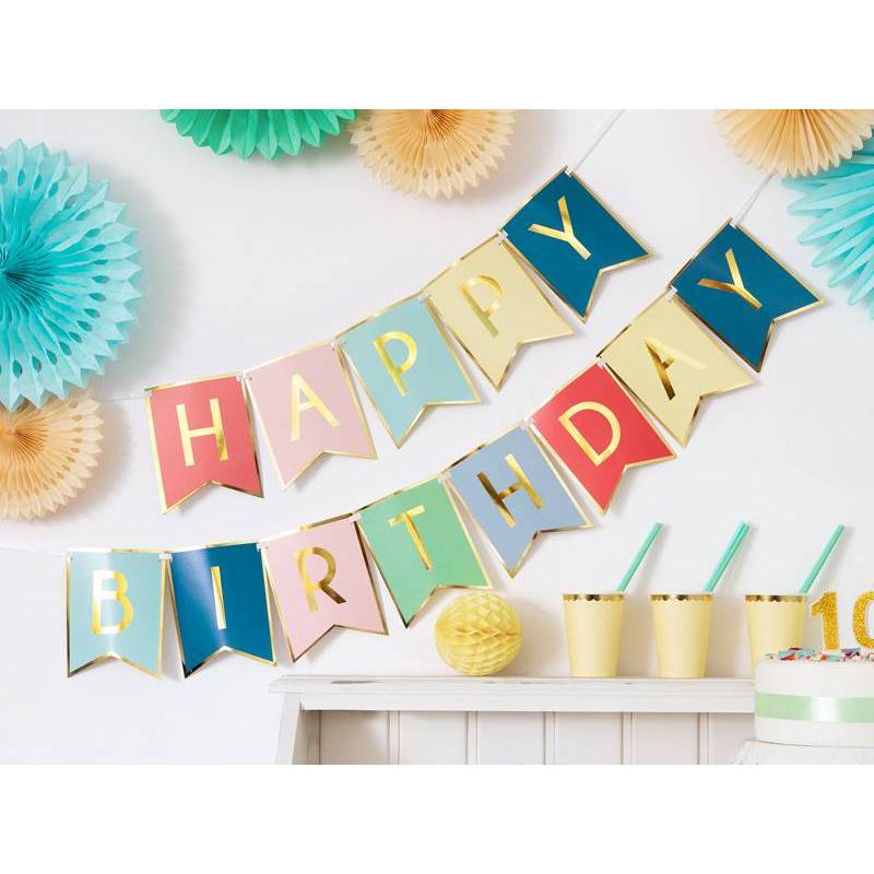 Banniere Joyeux Anniversaire Assortiment 15 X 175 Cm