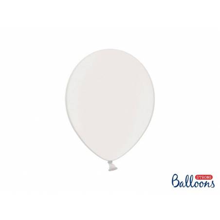 Ballons forts 27cm blanc pur métallique 