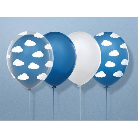 Ballons 30cm nuages limpide 