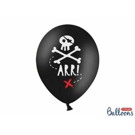 Ballons 30cm Pirates Party Noir Pastel 