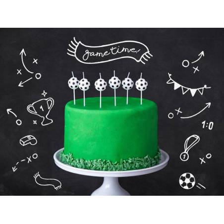 Bougies d'anniversaire Ballons de foot 2.5cm 