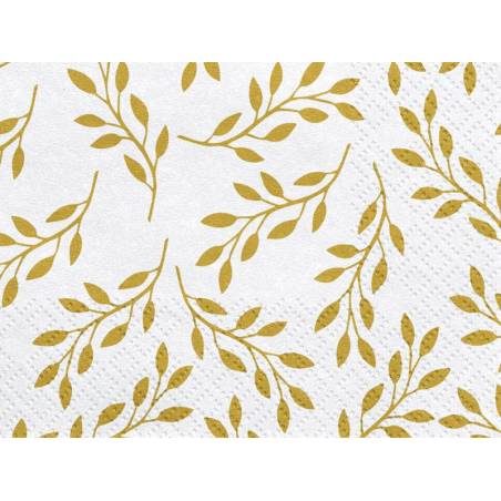 Serviettes Branches avec feuilles 33x33 cm 